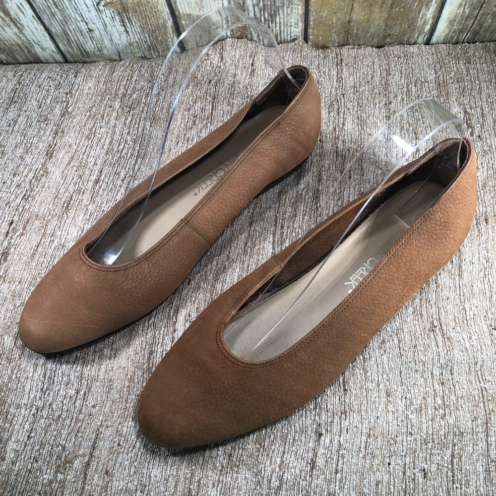 CABIN CREEK Buff Leather Flats
